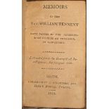 [AMERICAN PRINTING] Memoirs of the Rev. William Tennent..., 16mo, roan-backed boards, inscribed "for