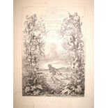 NEUREUTHER (E.) coll'n of 1840's etchings incl. "Tod [Death]" etc., 21 x 14ins, et infra,