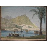 HONG KONG WATERCOLOUR: original watercolour of Victoria, Hong Kong Harbour. Circa 1860s. laid on