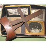 PHOTOGRAPHY: Box of assorted 19th century photographs; stereo views of Niagra Falls; 1 ambrotype & 1