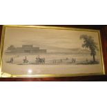 CRYSTAL PALACE: Original lithograph produced for the Great Exhibition. Framed and glazed, 50 x 27
