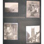 PHOTOGRAPHY: Portfolio of 40 photographs of Cornwall c.1910 (green cloth covers)