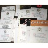 [WINE LABELS] a collection of printed Chateau Mouton ROTHSCHILD bottle labels, date range 1945-