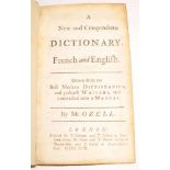 OZELL (Mr.) A New and Compendious Dictionary. French and English, 12mo, contemp. sheep, L., 1717.