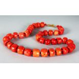 A LARGE CORAL NECKLACE.