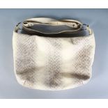 A FURLA CREAM SNAKESKIN BAG.