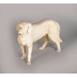 A GOOD EUROPEAN IVORY FIGURE OF A DOG. 4ins long x 3ins high.