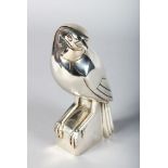 JAN & JOEL MARTEL (1896-1996) FRENCH A PATINATED SILVERED BRONZE CUBIST BIRD. Signed J. MARTEL. 6ins