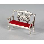 A .925 SILVER NOVELTY SETTEE.