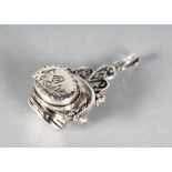 A .925 SILVER NOVELTY FOB-SEAL LOCKET.