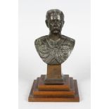 W. G. LAWTON (SCULPT.) A BRONZE BUST OF LORD KITCHENER. 7ins high.