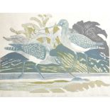 James Thomas Armour Osborne (1907-1979) British. "Bar-Tailed Godwits", Print, Signed, Inscribed,