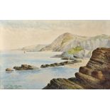 John L Hazell (20th Century) British. "Lantern Hill, Ilfracombe", Watercolour, Signed, Inscribed and