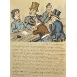 After Gustave Frison (1850- ) French. A Caricature of Figures seated at a Table, Print, Unframed,