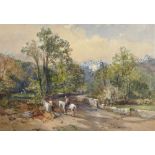 Charles Brooke Branwhite (1851-1929) British. "Wickham Bridge, Stapleton, Near Bristol",