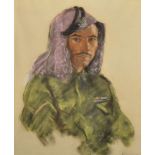 John Norton (20th Century) British. "Jundi/Awal Juma'a Faraj (Beni Atiyeh)", Portrait of a Soldier