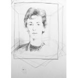 20th Century English School. Head Study of a Lady, Pencil, Unframed, 10.5" x 8.25", and ten others