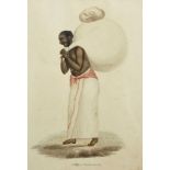 19th Century Indian School. "Doby or Washerwoman", Watercolour, Inscribed, 8.75" x 5.75".