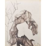 20th Century English School. An Abstract Study of a Tree, Pen and Pencil, Signed with Initials 'R