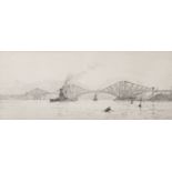 Rowland Langmaid (1897-1956) British. "The Forth Bridge", Etching, Signed and Inscribed in Pencil,