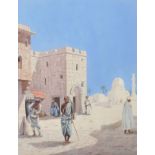 A...Hayward (19th-20th Century) British. A Middle Eastern Scene with Figures, Watercolour, Signed