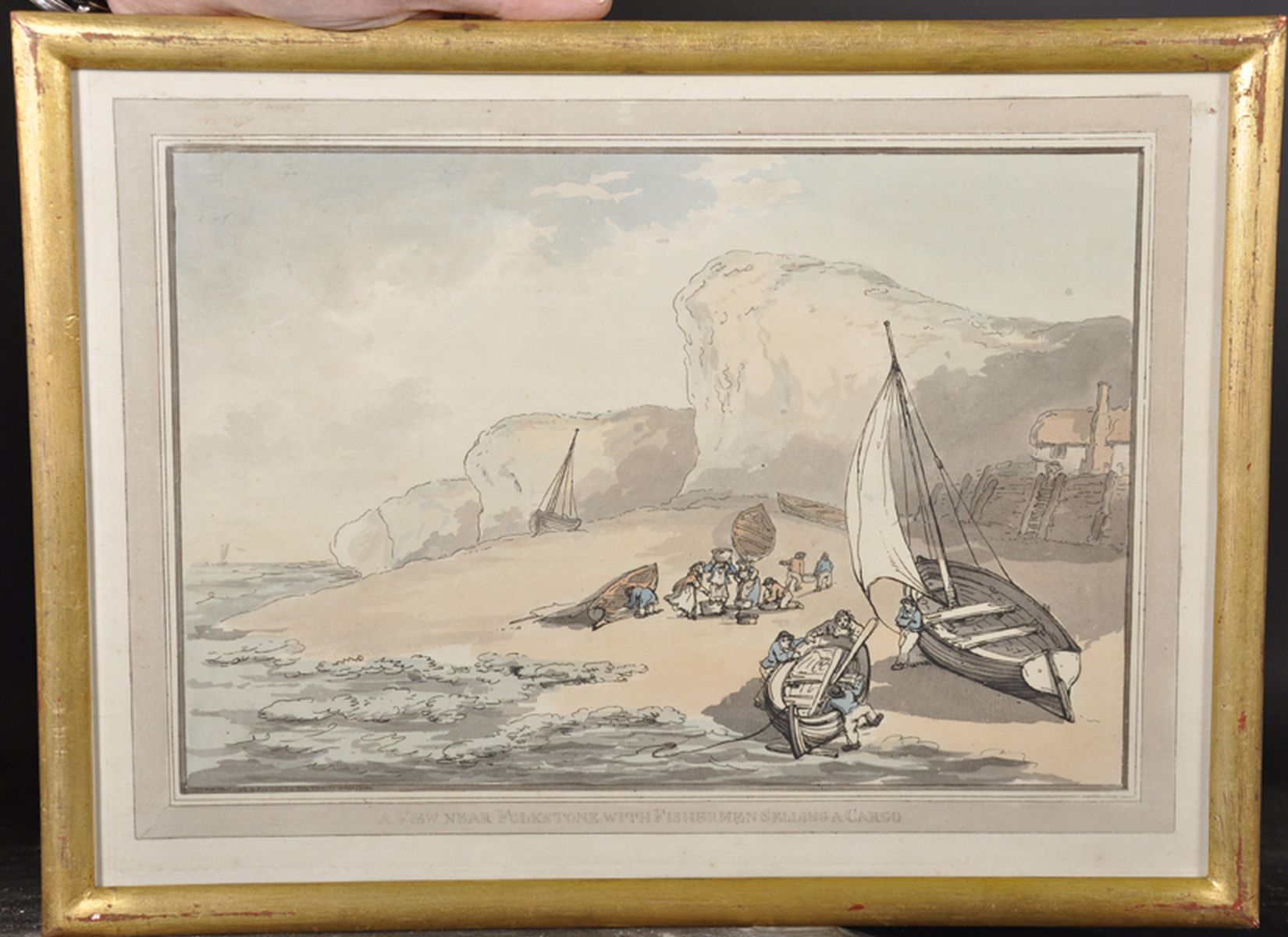 Thomas Rowlandson (1756-1827) British. "A View Near Folkestone with Fishermen Selling a Cargo", - Image 2 of 6