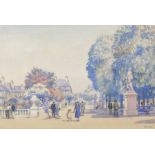 Cecil George Charles King (1881-1942) British. "Spring, at the Luxembourg Gardens, Paris", with