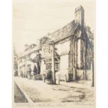 20th Century English School. "Pitts Cottage, Westerham, Kent", Photogravure, Indistinctly Signed and
