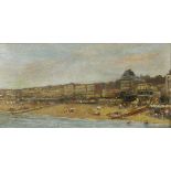 Attributed to Robert Gough (19th-20th Century) British. A Beach Scene at Brighton, with Figures in