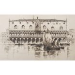 Albany E Howarth (1872-1936) British. "Palazzo Ducale, Venice", Etching, Signed in Pencil and with