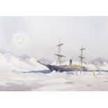 Sydney Vale (1916-1991) British. 'Terra Nova, Scott of the Antarctic', Watercolour, Signed, 13" x