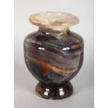 A BLUE JOHN VASE. 5ins high.