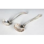 A SIFTER SPOON, Sheffield 1935, and A PLATED SIFTER SPOON (2).