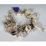 A SILVER CHARM BRACELET.