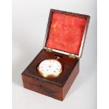 A VERY GOOD 18CT GOLD POCKET WATCH by JOHN ARNOLD, LONDON, No. 1846 INV., in a wooden case.