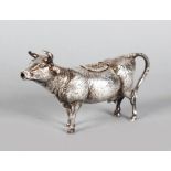 A COW CREAMER. 5.5ins long. .925 silver stamp. Maker: I. F. & Son Ltd.