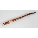 A 19TH CENTURY ABORIGINAL THROWING CLUB. 24ins long.