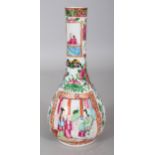A 19TH CENTURY CHINESE CANTON PORCELAIN BOTTLE VASE, 8in high.