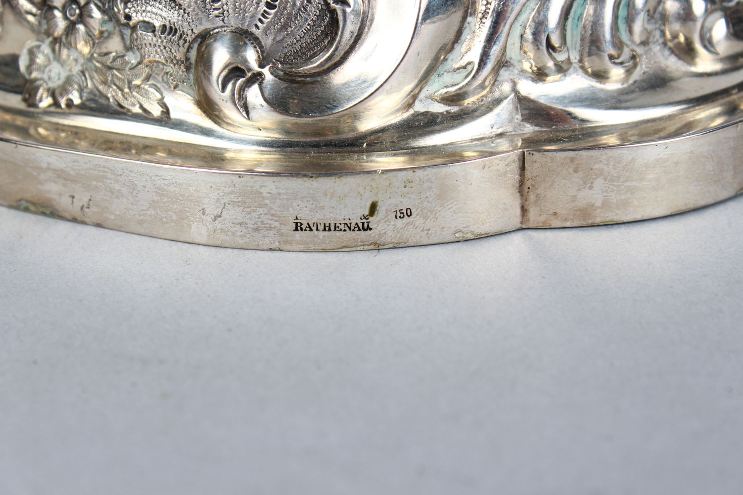 A GERMAN SILVER SIX LIGHT CANDELABRA by HALLER & RATHENAU, stamped .750, with five scrolling - Image 2 of 2