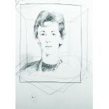 20th Century English School. Head Study of a Lady, Pencil, Unframed, 10.5" x 8.25", and ten others