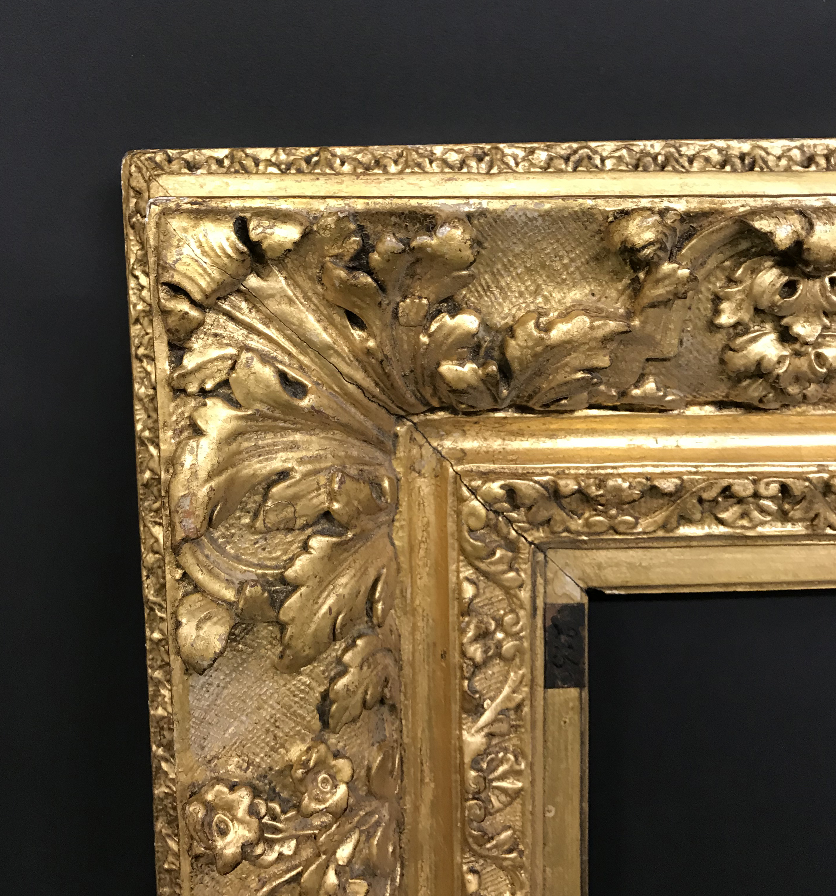 19th Century English School. A Carved Giltwood Frame, 20" x 13" (rebate).