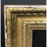 19th Century Italian School. A Carved Giltwood Frame, 13.25" x 11" (rebate).