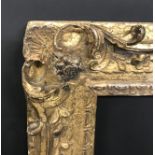19th Century English School. A Carved Giltwood Swept and Pierced Frame, 14" x 12" (rebate).