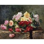 Maurice Isabelle Sprenger (19th-20th Century) French. Still Life with Roses on a Ledge, Oil on