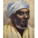 William James Muller (1812-1845) British. Study of a Middle Eastern Man, Watercolour, Signed,