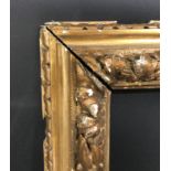 19th Century French School. A Louis XIII Style Carved Giltwood Frame, 13.5" x 11.25" (rebate).