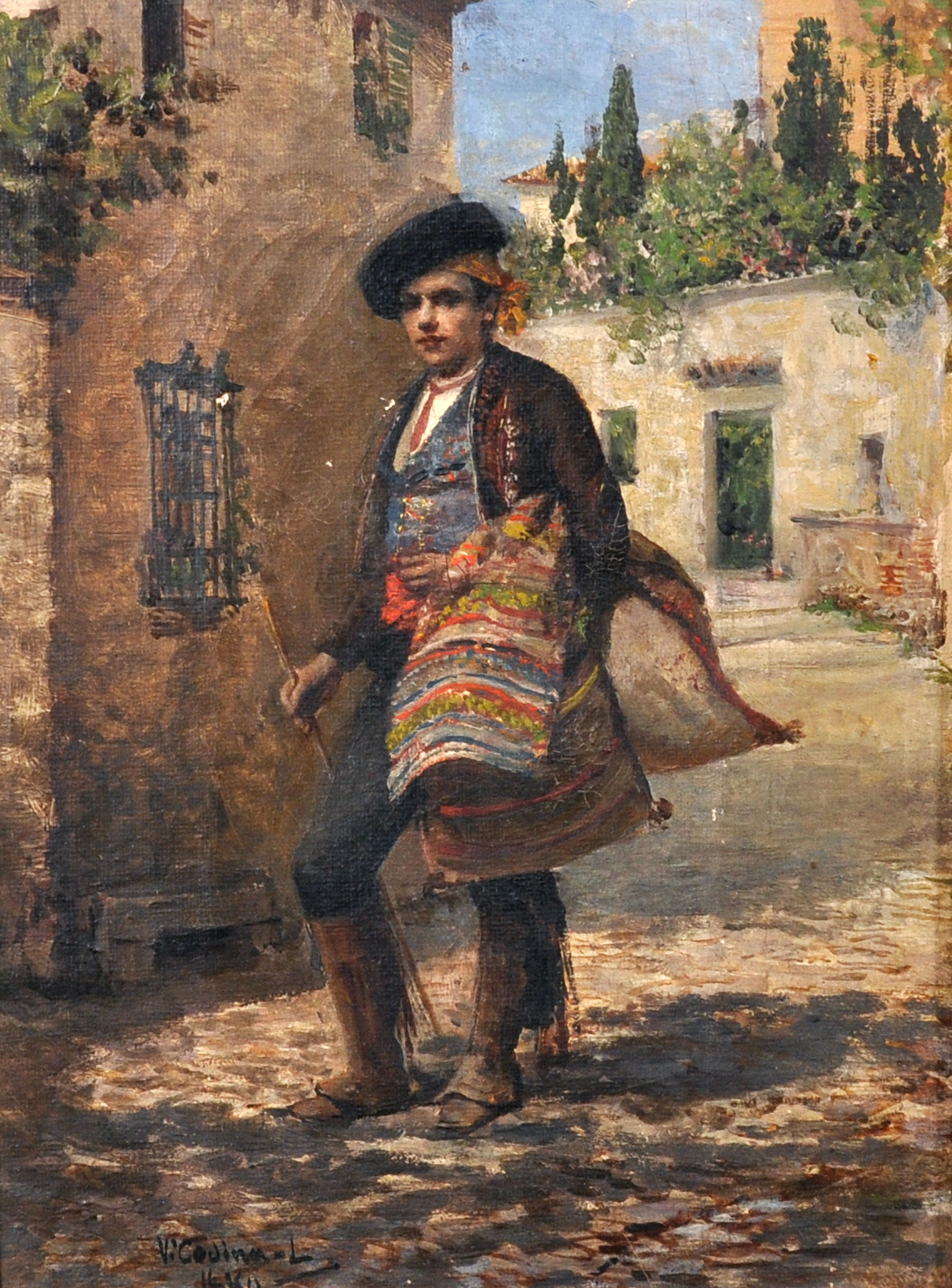 Victoriano Codina Y Langlin (1844-1911) Spanish. A Spaniard in Traditional Costume, Oil on Canvas,