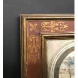 Early 20th Century Italian School. A Painted Medici Frame, with a Print enclosed, 14.25" x 27.25" (