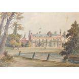 J...E... Stewart (19th Century) British. "South Views of Clare Hall, near Barnett, the Seat of Mrs