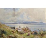 Emil Axel Krause (1871-1945) Danish. "Conwy Bay, North Wales", Watercolour, Signed, Inscribed and